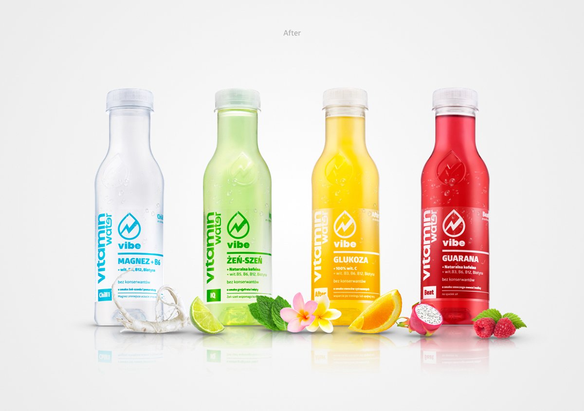 Vibe維生素水包裝形象設計展示