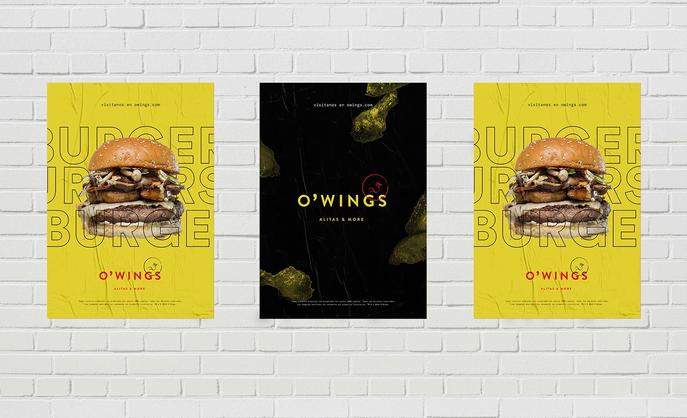 O'Wings 高檔快餐店品牌設計——品牌視覺營銷塑造差異化，餐飲品牌設計，餐飲視覺營銷，品牌設計公司，深圳品牌設計，左右格局
